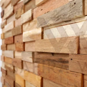 detail reclaimed wood wall panel